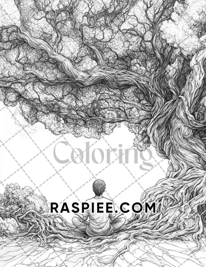 Surreal World Adult Coloring Pages Printable PDF Instant Download