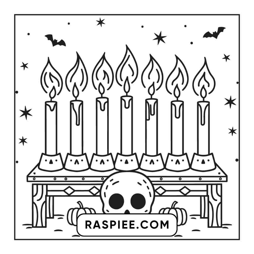 100 Bold and Easy Cute Halloween Coloring Pages Printable PDF Instant Download - RASPIEE