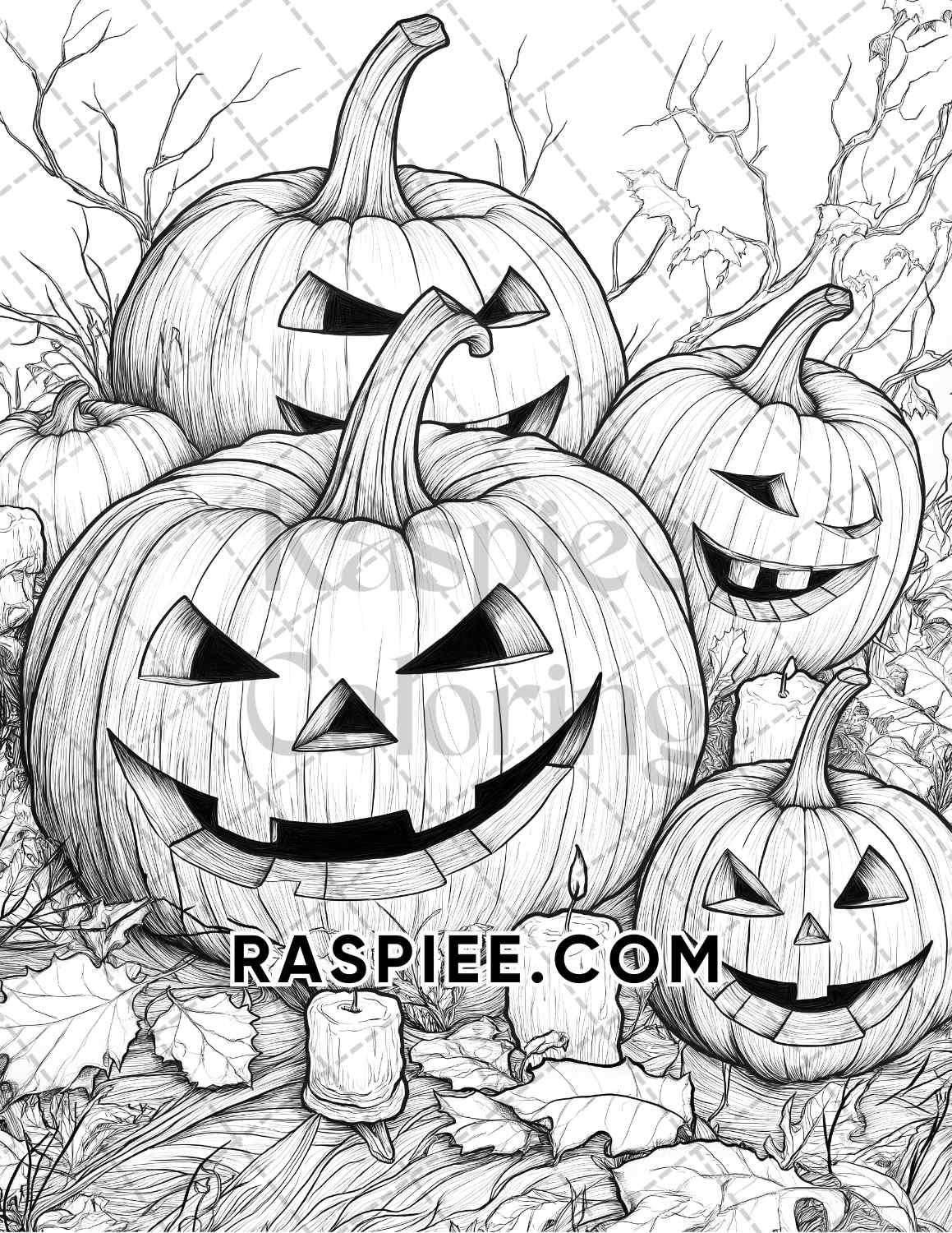 Hello Autumn Adult Coloring Pages Printable PDF Instant Download - RASPIEE