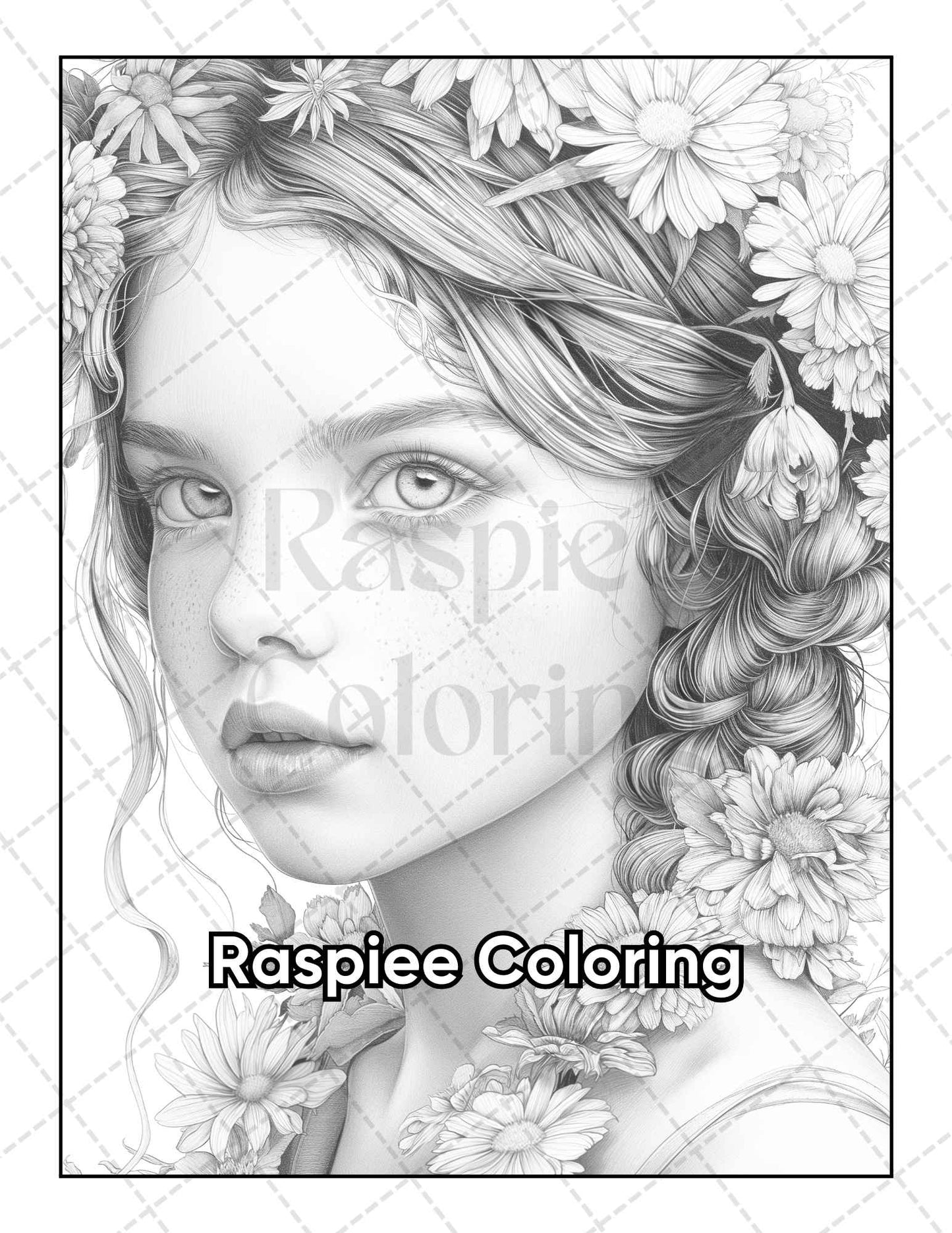 50 Adorable Flower Girls Coloring Pages for Adults Printable PDF Instant Download