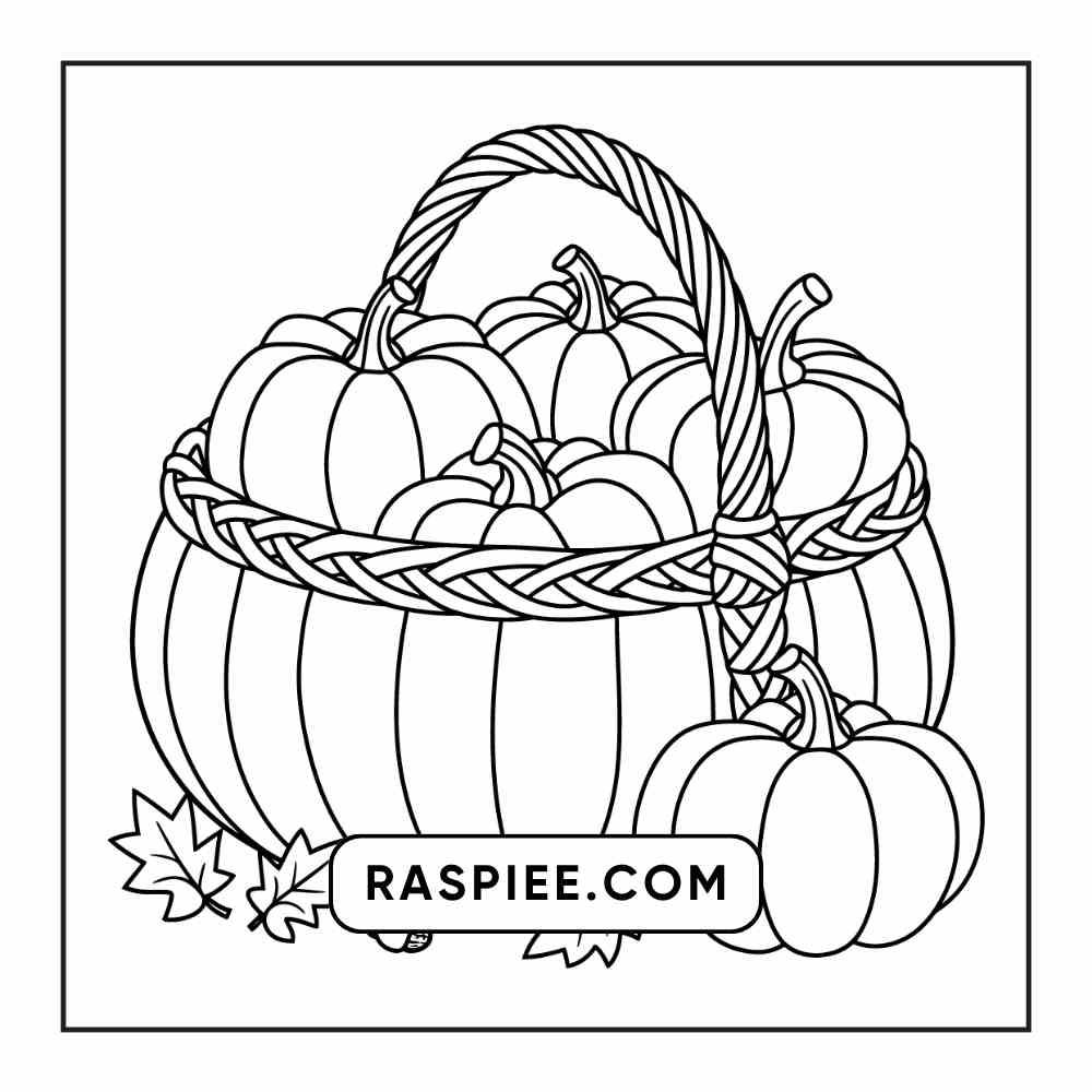 76 Bold and Easy Fall Vibes Coloring Pages Printable PDF Instant Download - RASPIEE