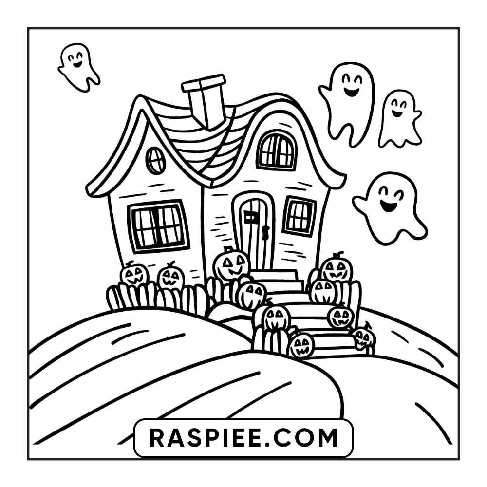 84 Cozy Halloween Bold & Easy Coloring Pages Printable PDF Instant Download - RASPIEE