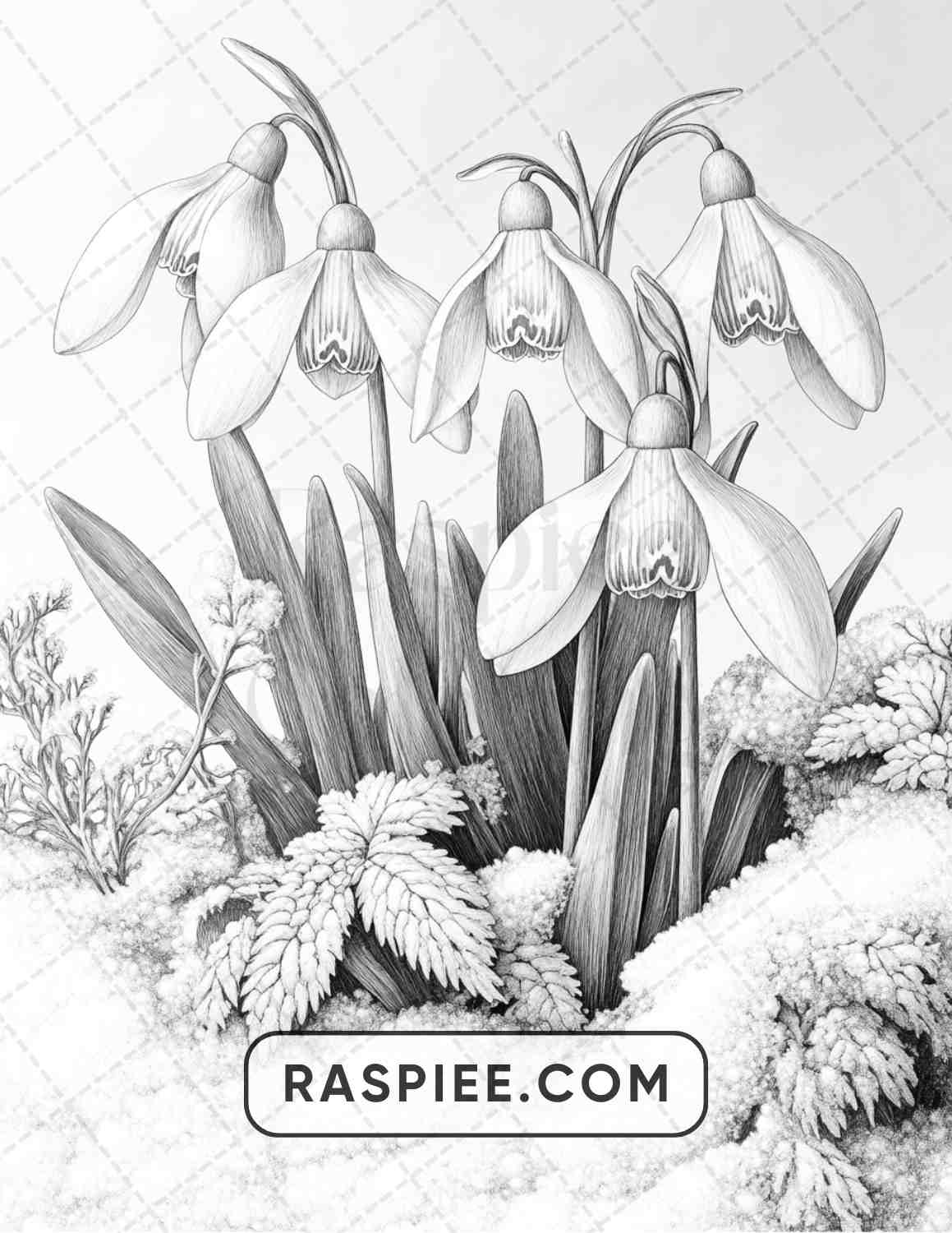 77 Winter Flowers Adult Coloring Pages