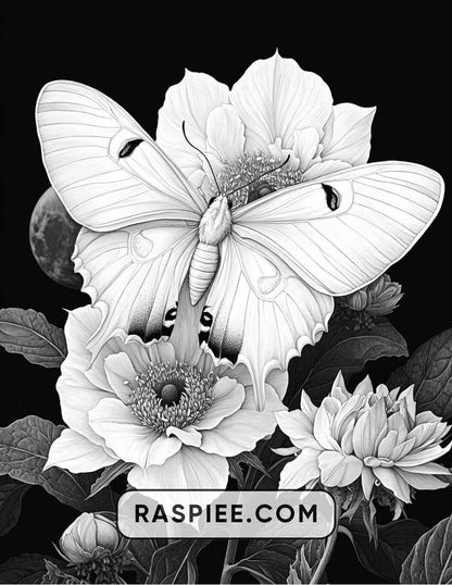 Insects and Flowers Adult Coloring Pages - RASPIEE