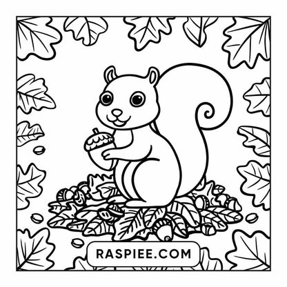 114 Cozy Autumn Bold & Easy Coloring Pages PDF Printable Instant Download - RASPIEE