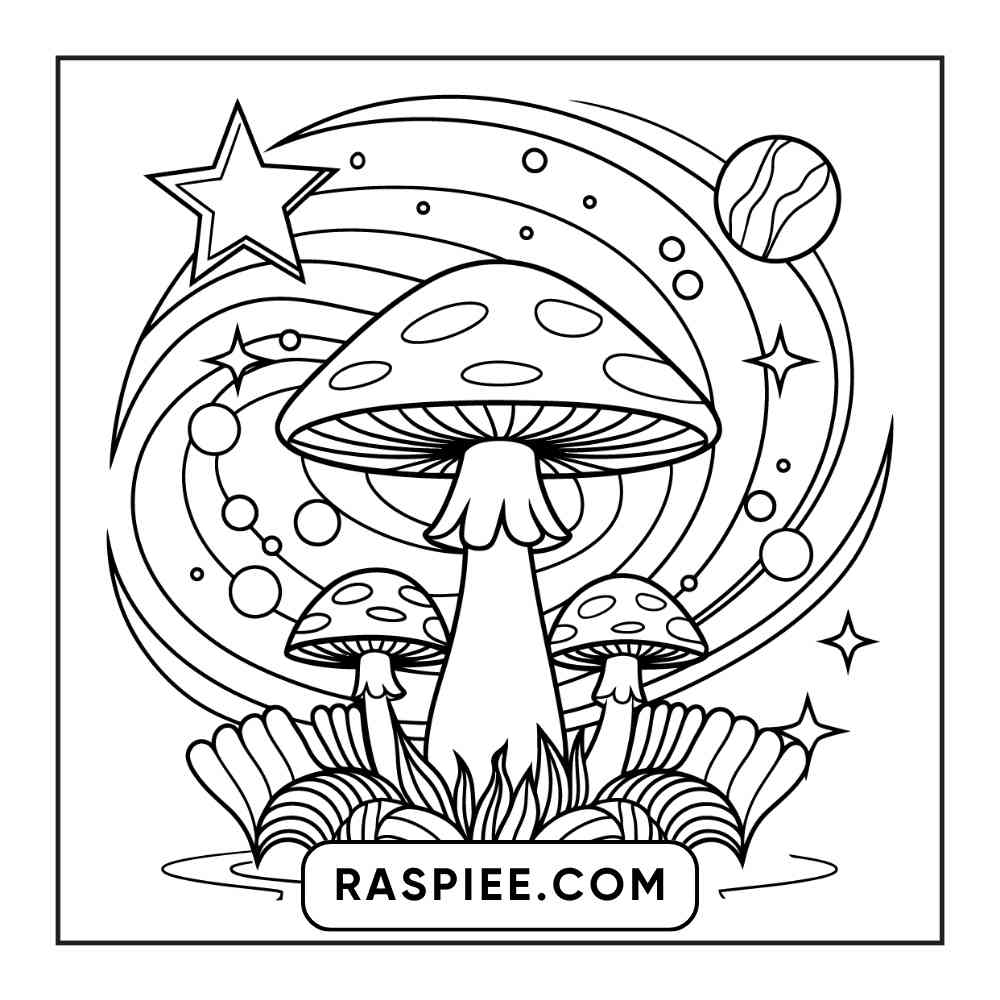 53 Bold and Easy Trippy Groovy Coloring Pages Printable PDF Instant Download