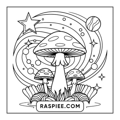 53 Bold and Easy Trippy Groovy Coloring Pages Printable PDF Instant Download