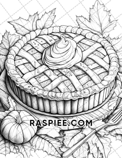 Hello Autumn Adult Coloring Pages Printable PDF Instant Download - RASPIEE