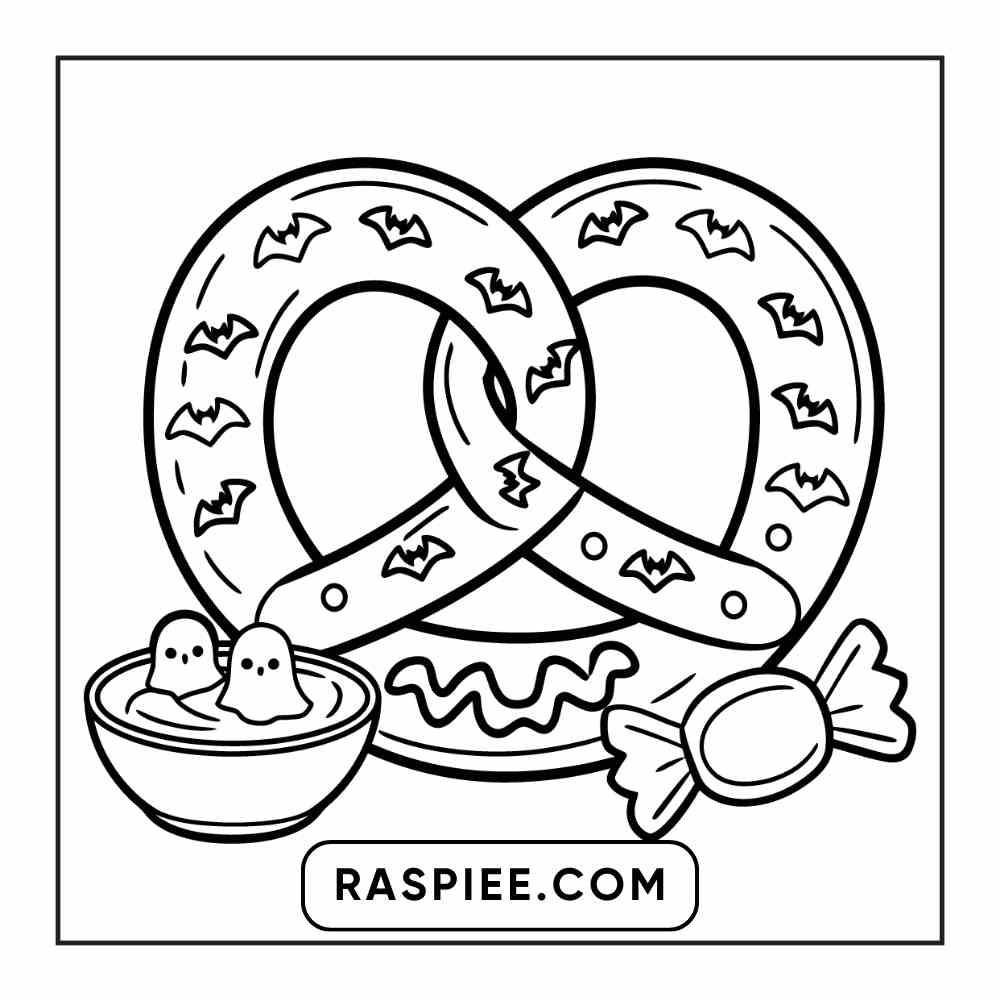 100 Bold Easy Spooky Food & Drinks Coloring Pages Printable PDF Instant Download - RASPIEE