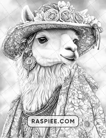 96 Animals Dressed Up Adult Coloring Pages