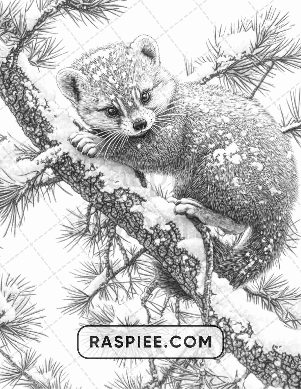 86 Winter Animals Adult Coloring Pages