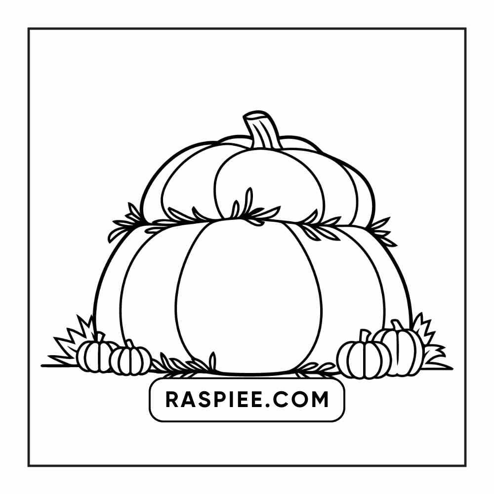 76 Bold and Easy Fall Vibes Coloring Pages Printable PDF Instant Download - RASPIEE