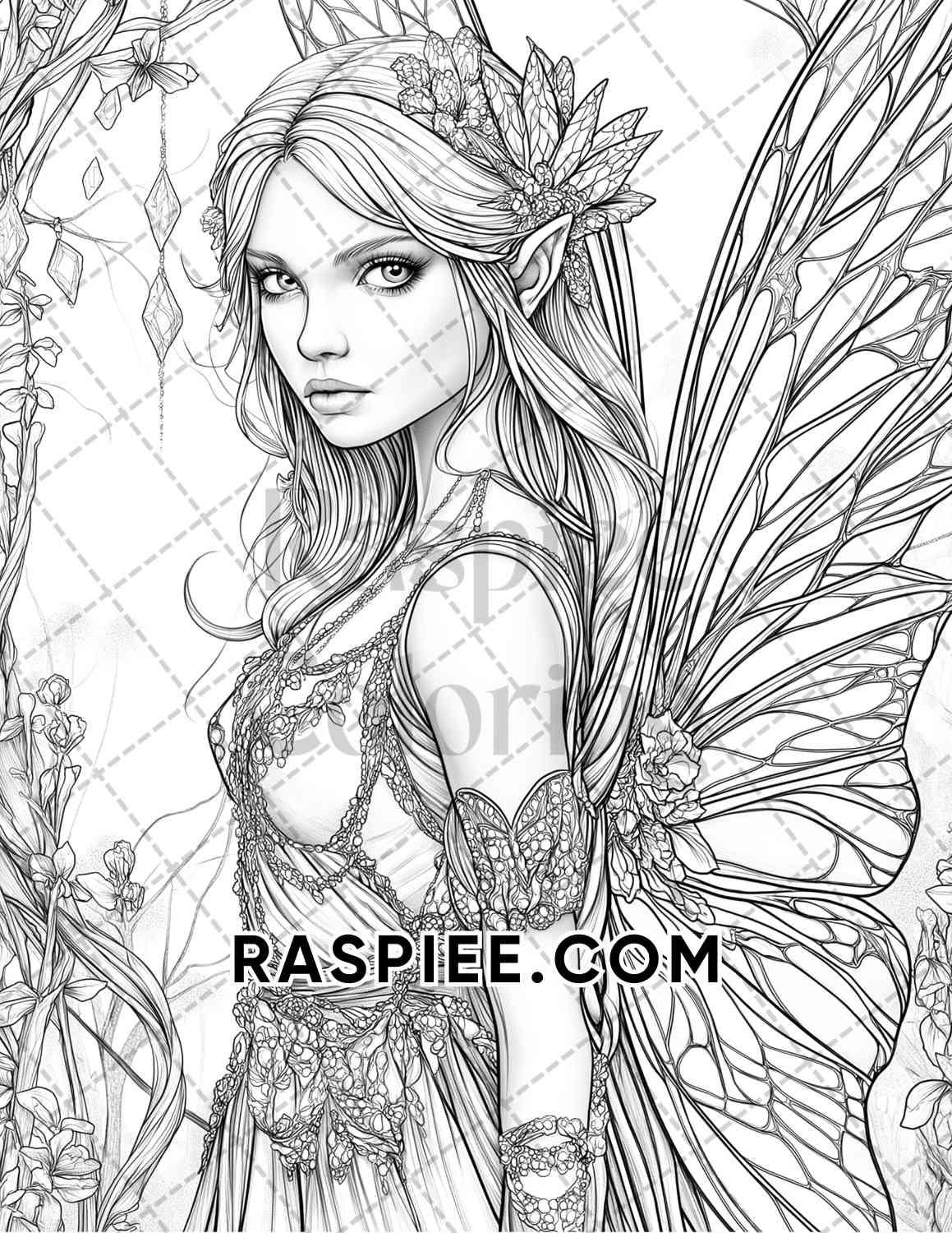 49 318a7d42 dea8 47c2 ba0a 7c12fb6b3aa9 fairy beauties portrait adult coloring pages printable pdf instant download