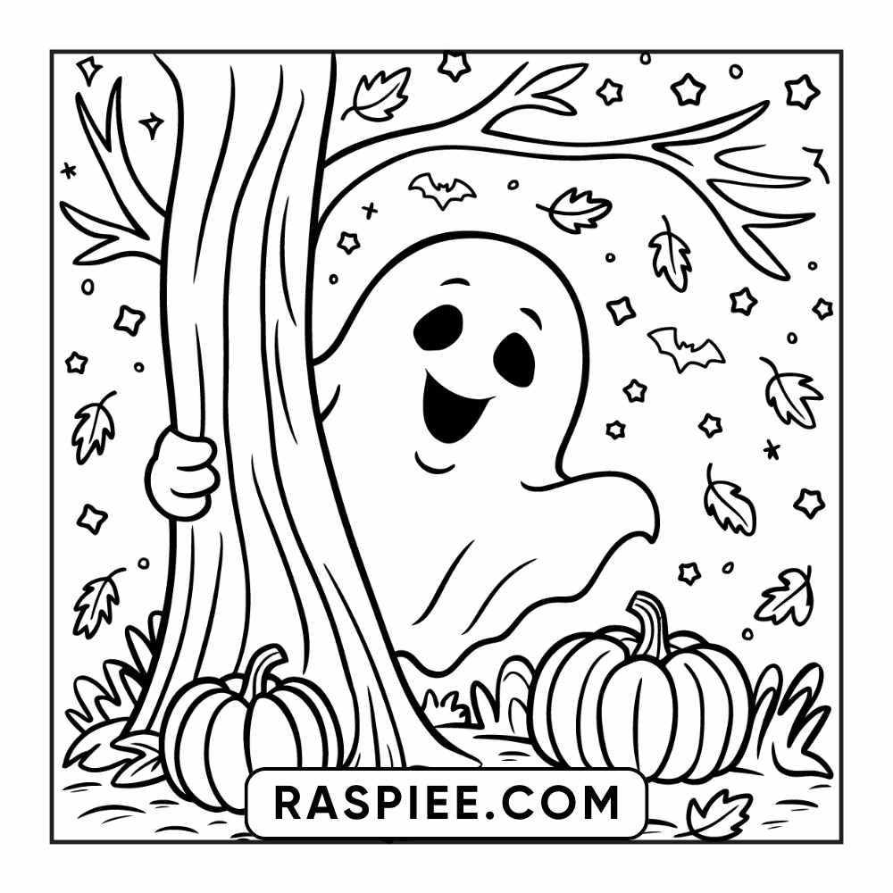 84 Cozy Halloween Bold & Easy Coloring Pages Printable PDF Instant Download - RASPIEE