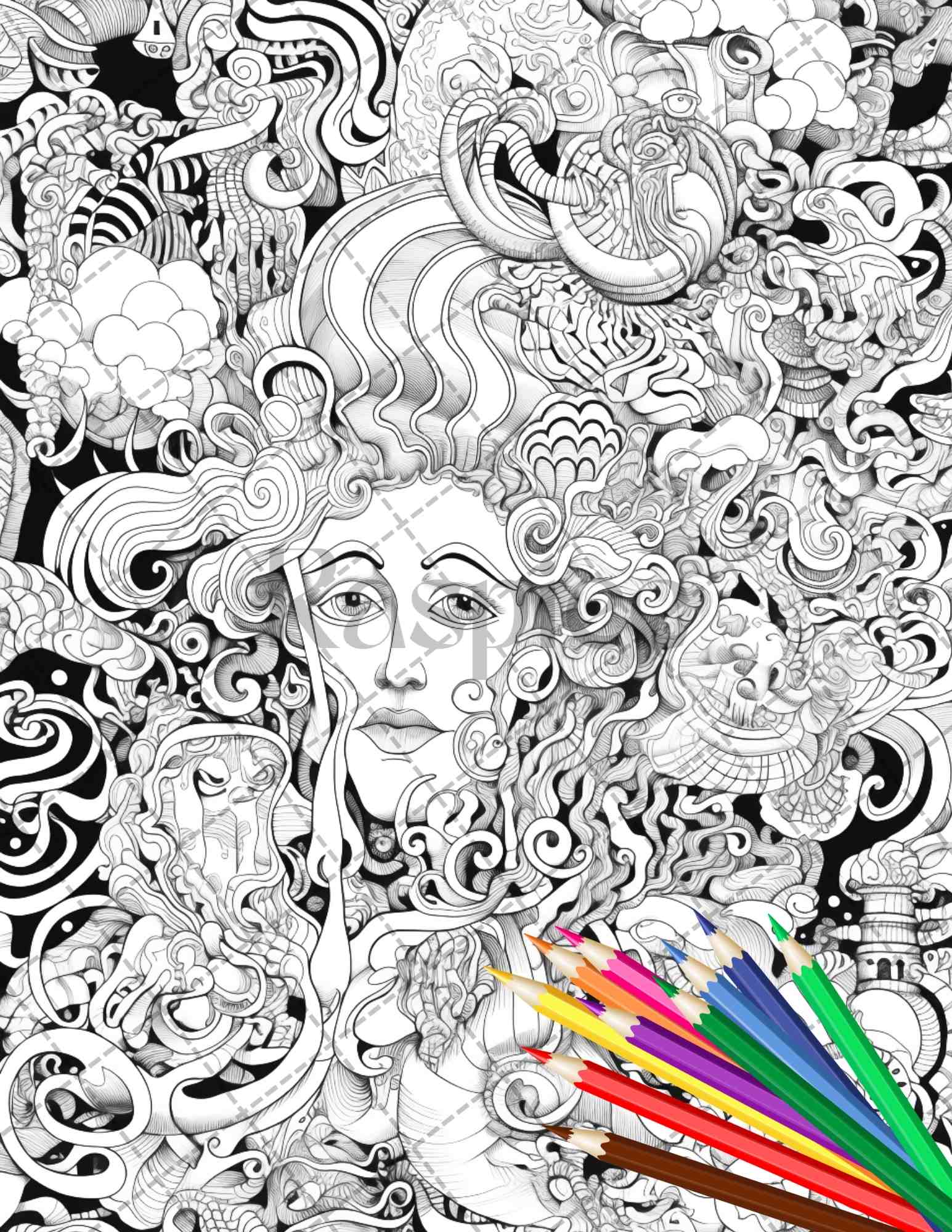 Stoner Coloring Book for Adult 39 Psychedelic Coloring Pages