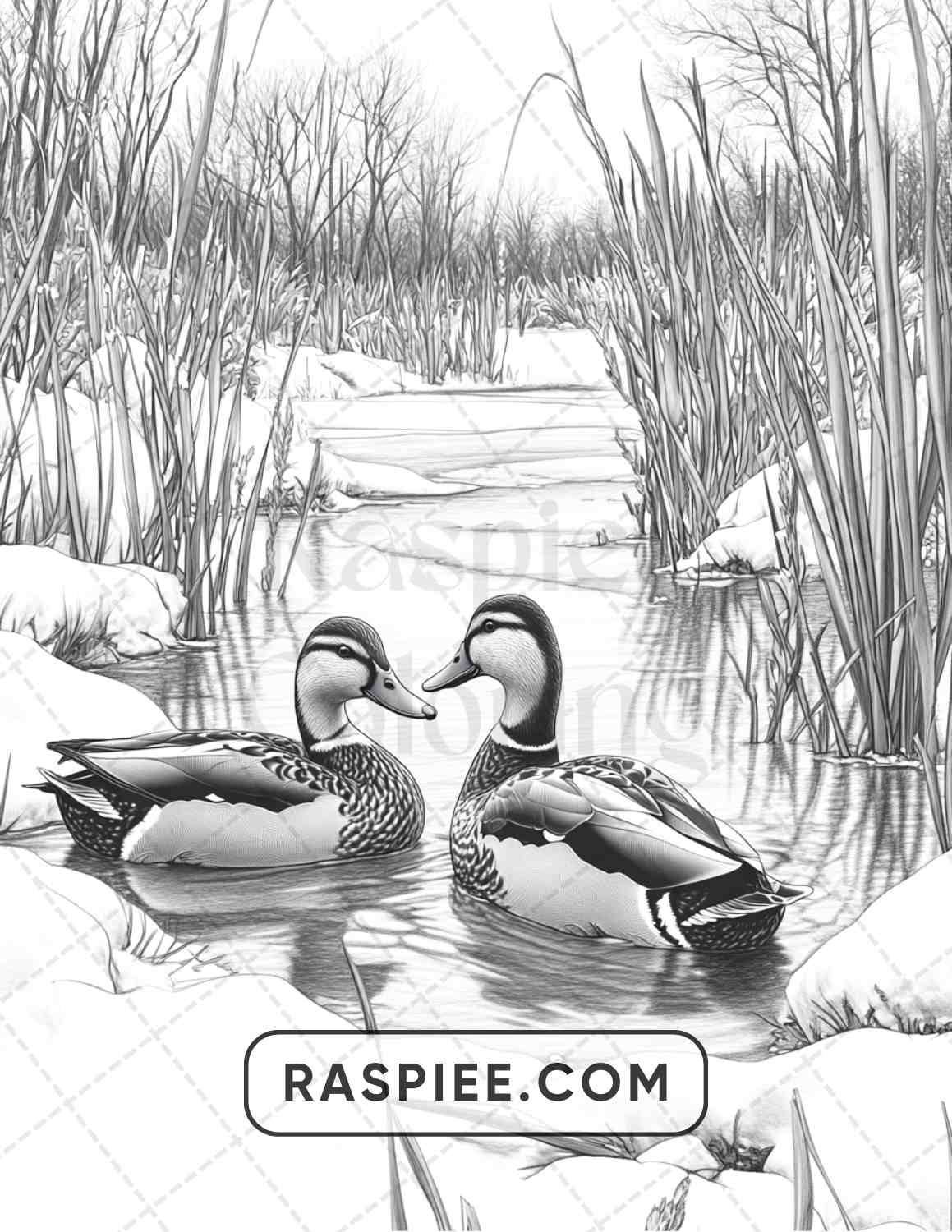 80 Winter Birds Adult Coloring Pages