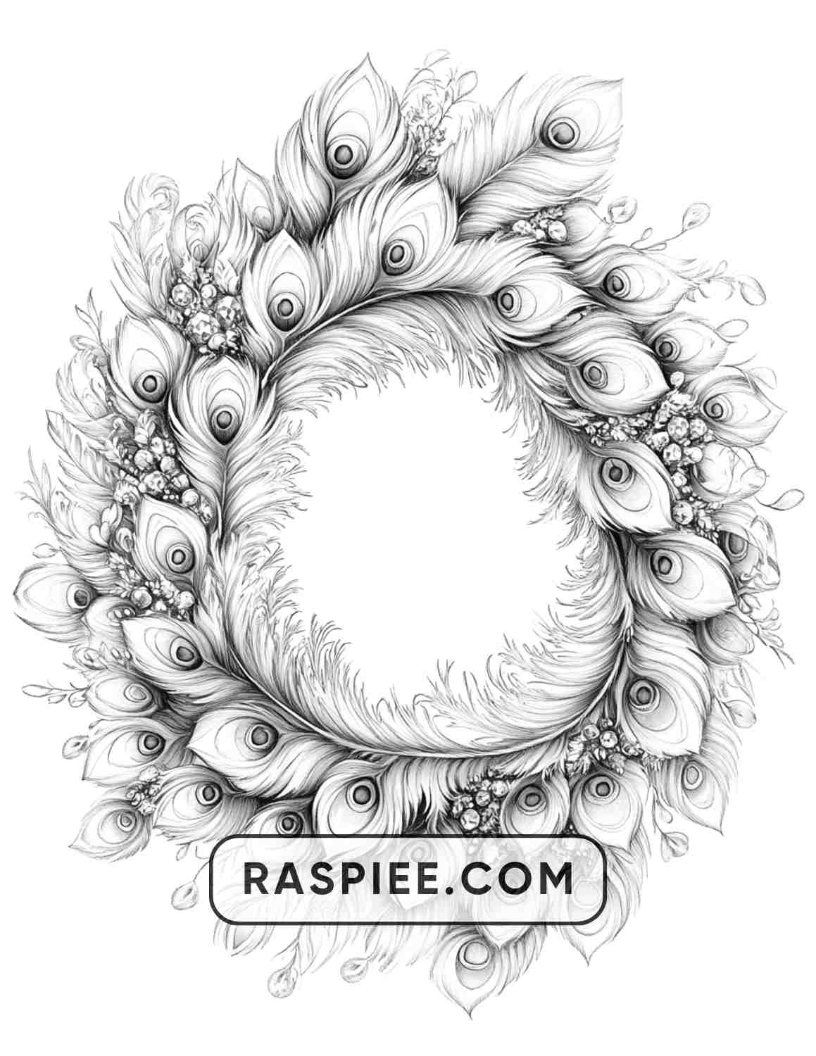 72 Christmas Wreaths Adult Coloring Pages - RASPIEE