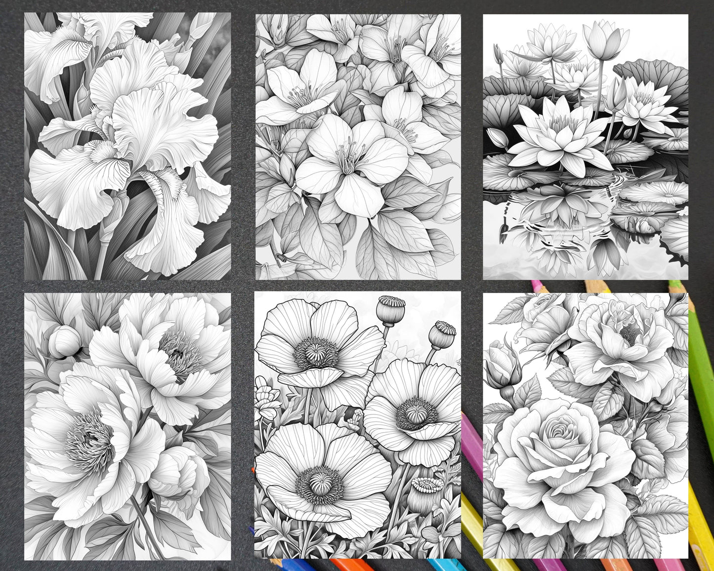 adult coloring pages, adult coloring sheets, adult coloring book pdf, adult coloring book printable, grayscale coloring pages, grayscale coloring books, flower coloring pages for adults, flower coloring book, spring coloring pages for adults, grayscale illustration, spring coloring book