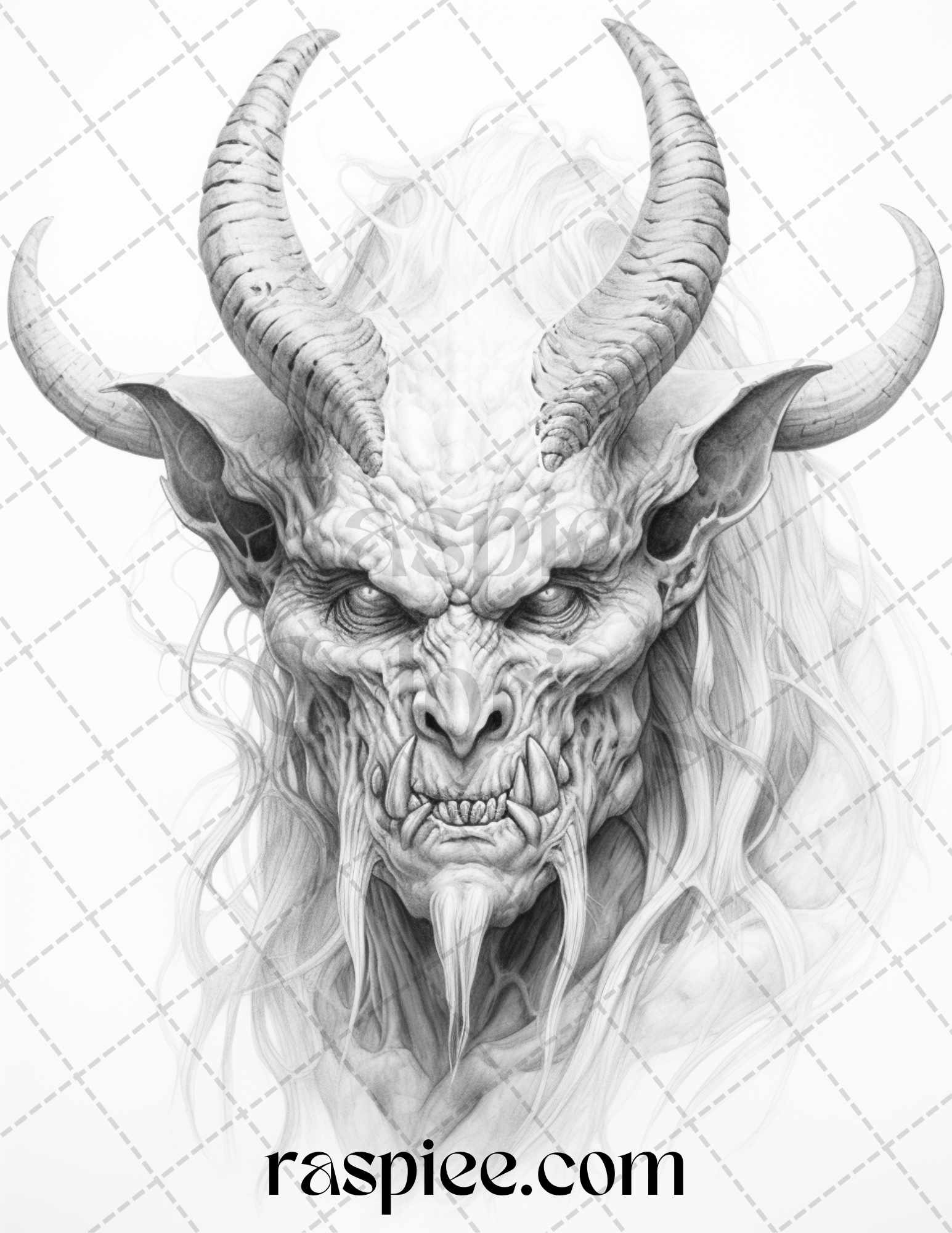 Demon Coloring Pages for Adults, Halloween Coloring Pages for Adults, Halloween Coloring Book Printable, Dark Fantasy Coloring Sheets, Printable Demon Coloring Book, Gothic Fantasy Coloring Collection, Mythical Creatures Coloring Pages