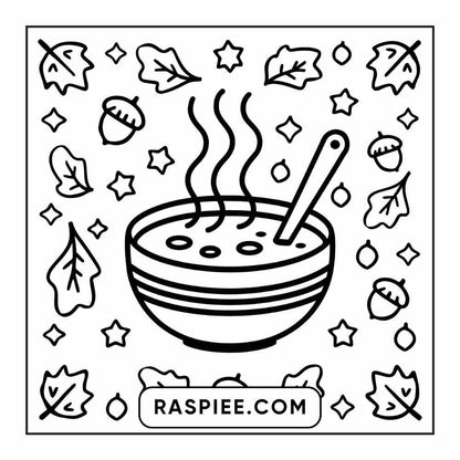 114 Cozy Autumn Bold & Easy Coloring Pages PDF Printable Instant Download - RASPIEE