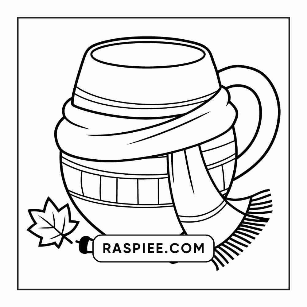 76 Bold and Easy Fall Vibes Coloring Pages Printable PDF Instant Download - RASPIEE