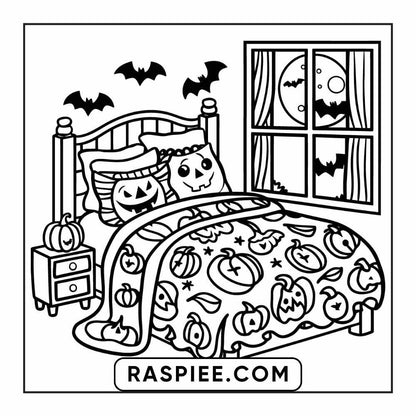 84 Cozy Halloween Bold & Easy Coloring Pages Printable PDF Instant Download - RASPIEE