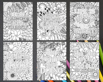 100 Free Motivational Quotes Adult Coloring Pages Printable PDF Instan ...