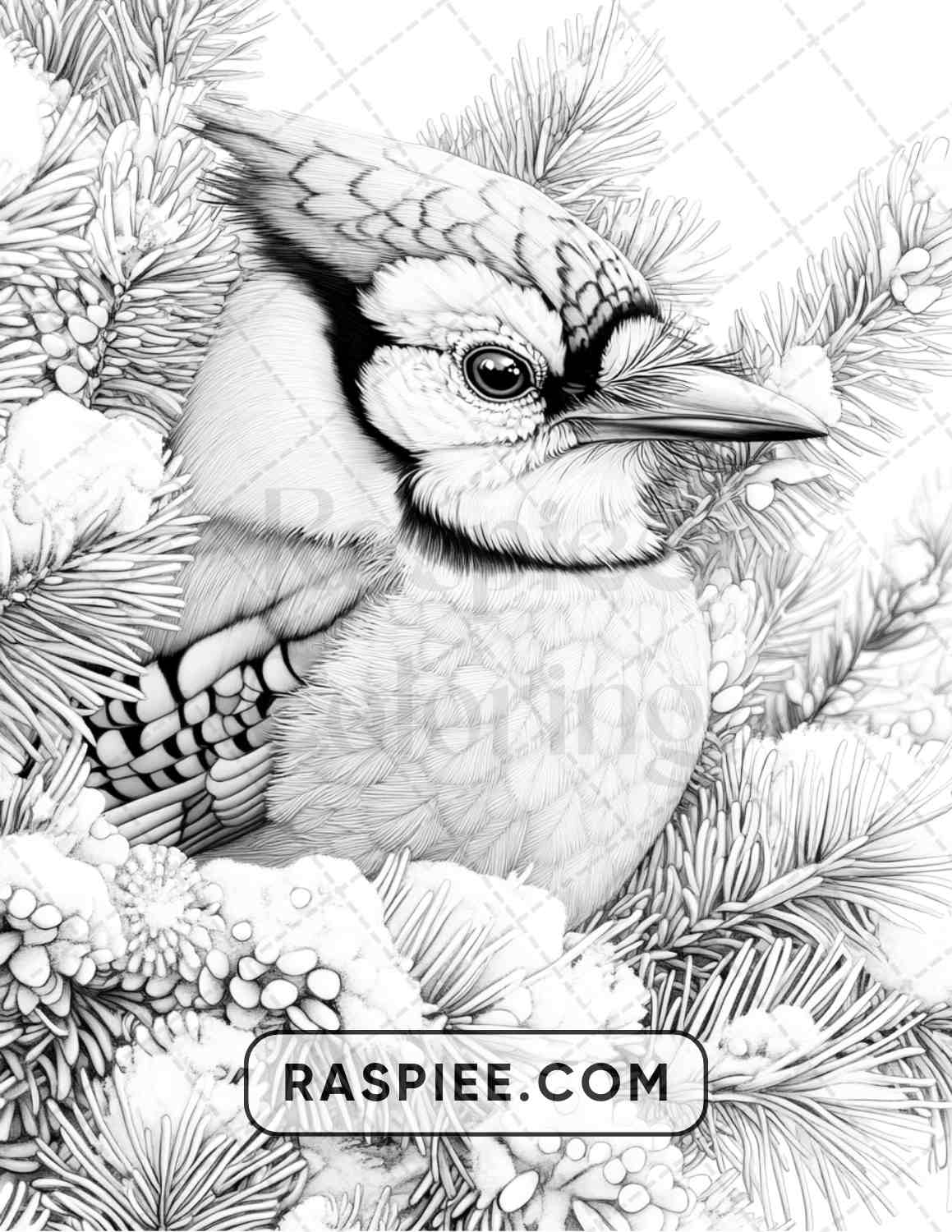 80 Winter Birds Adult Coloring Pages