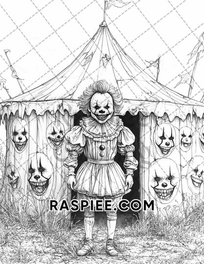 Legends of Horror Halloween Adult Coloring Pages Printable PDF Instant Download