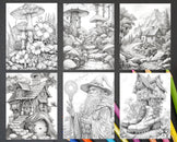 50 Fairyland Adult Coloring Pages Printable PDF Instant Download – RASPIEE