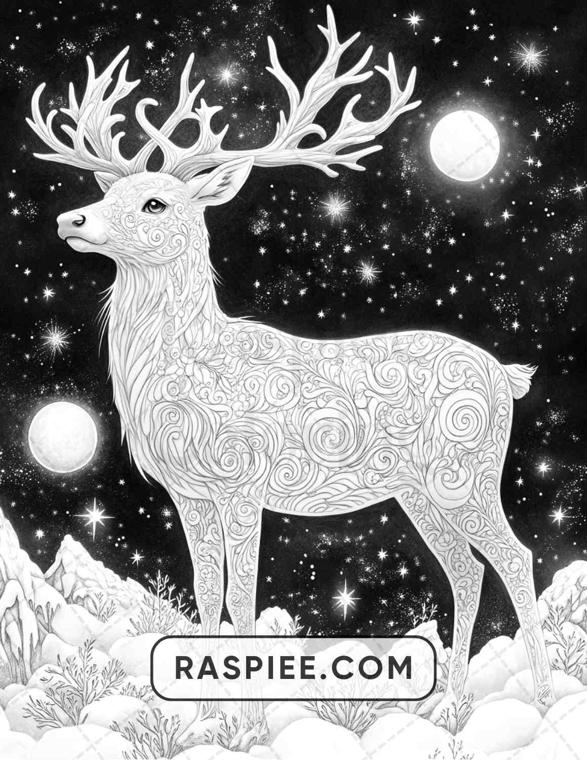 68 Christmas Fantasy Adult Coloring Pages