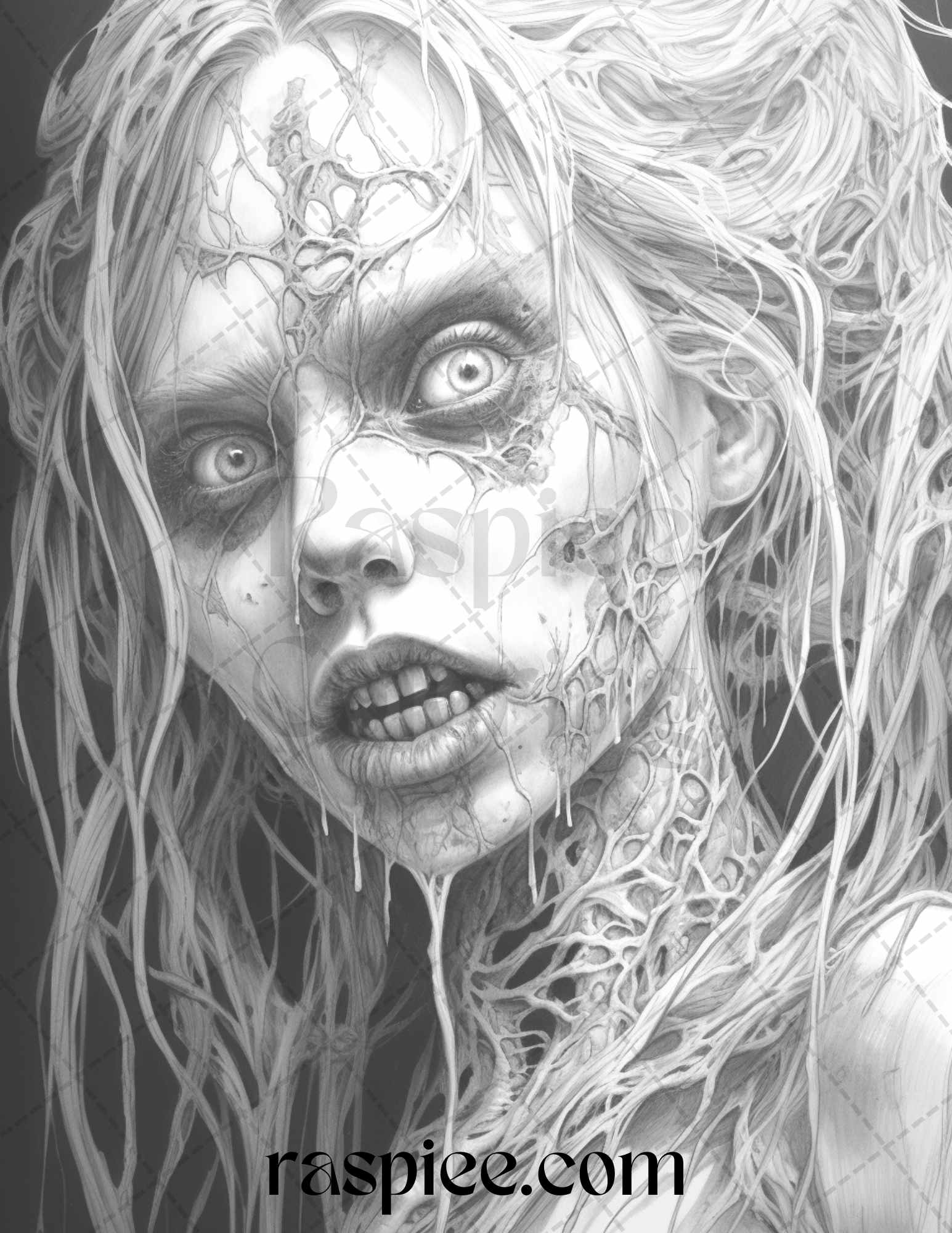 Scary Zombie Girls Grayscale Coloring Page, Creepy Fantasy Art for Adult Coloring Book, Spooky Zombies Printable Coloring Sheet, Halloween Coloring Pages for Adults, Horror-Themed Grayscale Illustration, High-Resolution Printable Coloring Art, Macabre Coloring for Adults, Undead Girls Halloween Coloring, Zombie Girls Instant Download PDF, Haunted Coloring Images for Adults
