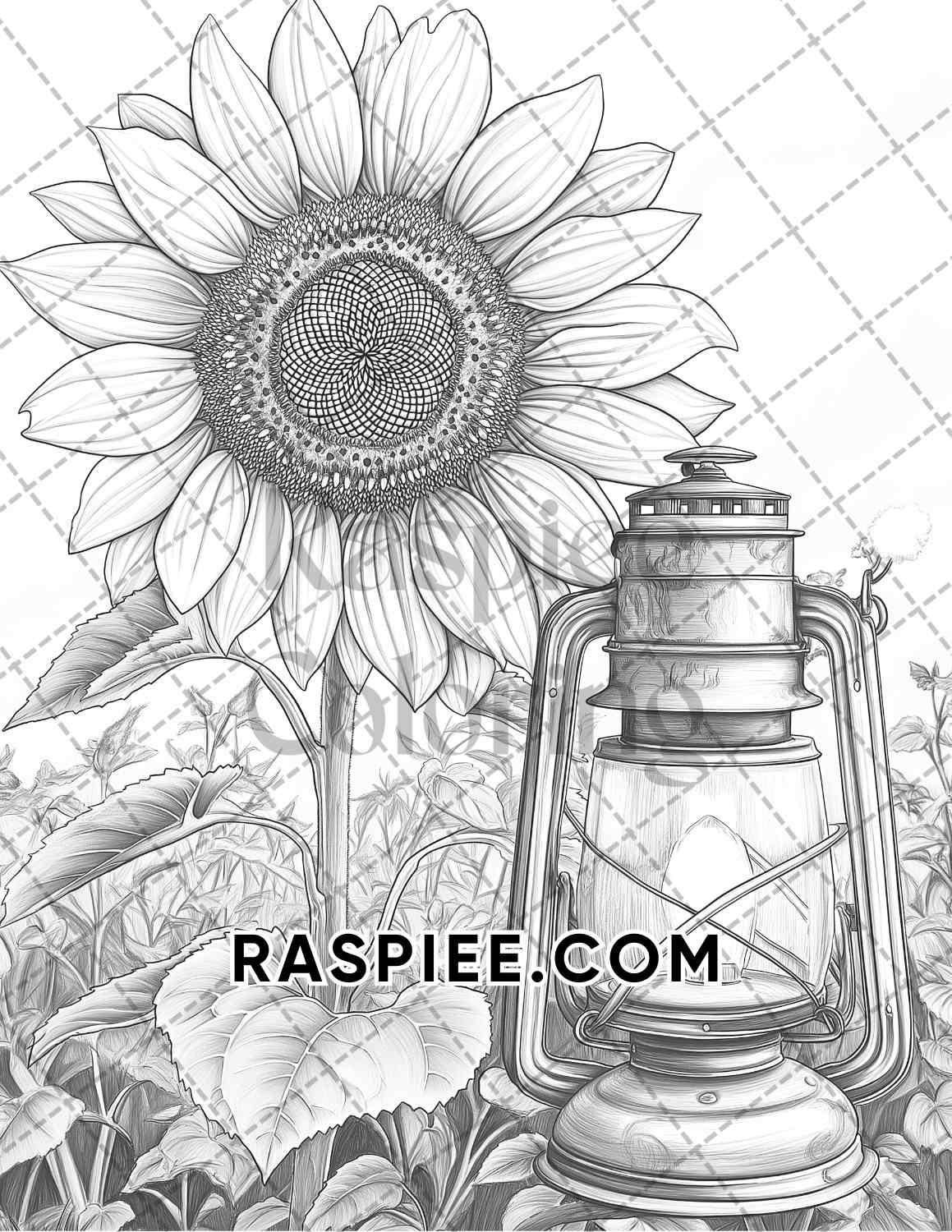 Fall Flowers Adult Coloring Pages Printable PDF Instant Download - RASPIEE