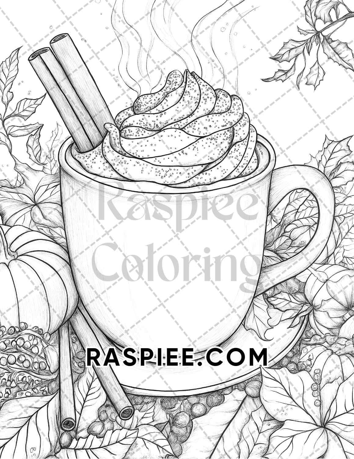 Hello Autumn Adult Coloring Pages Printable PDF Instant Download