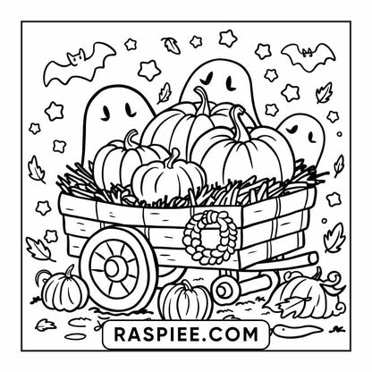 84 Cozy Halloween Bold & Easy Coloring Pages Printable PDF Instant Download - RASPIEE