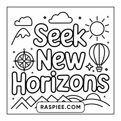 78 Bold and Easy Inspirational Words Coloring Pages Printable PDF Instant Download - RASPIEE