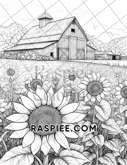 Autumn Charm Adult Coloring Pages Printable PDF Instant Download - RASPIEE