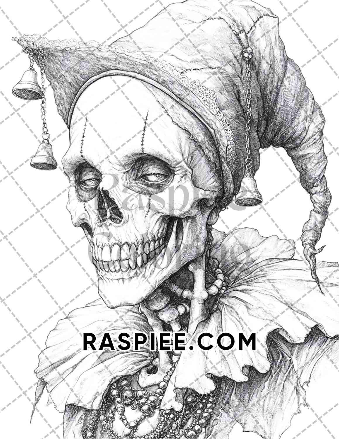 Horror Demons Halloween Adult Coloring Pages Printable PDF Instant Download