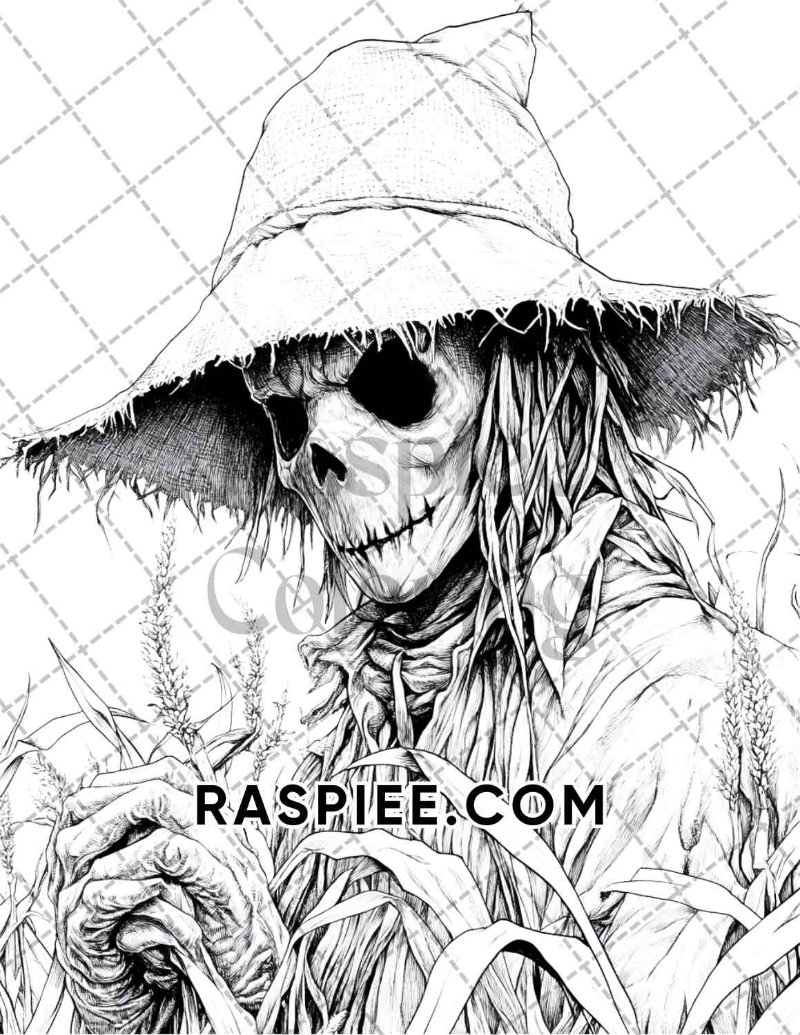 Nightmarish Creatures Halloween Adult Coloring Pages Printable PDF Instant Download