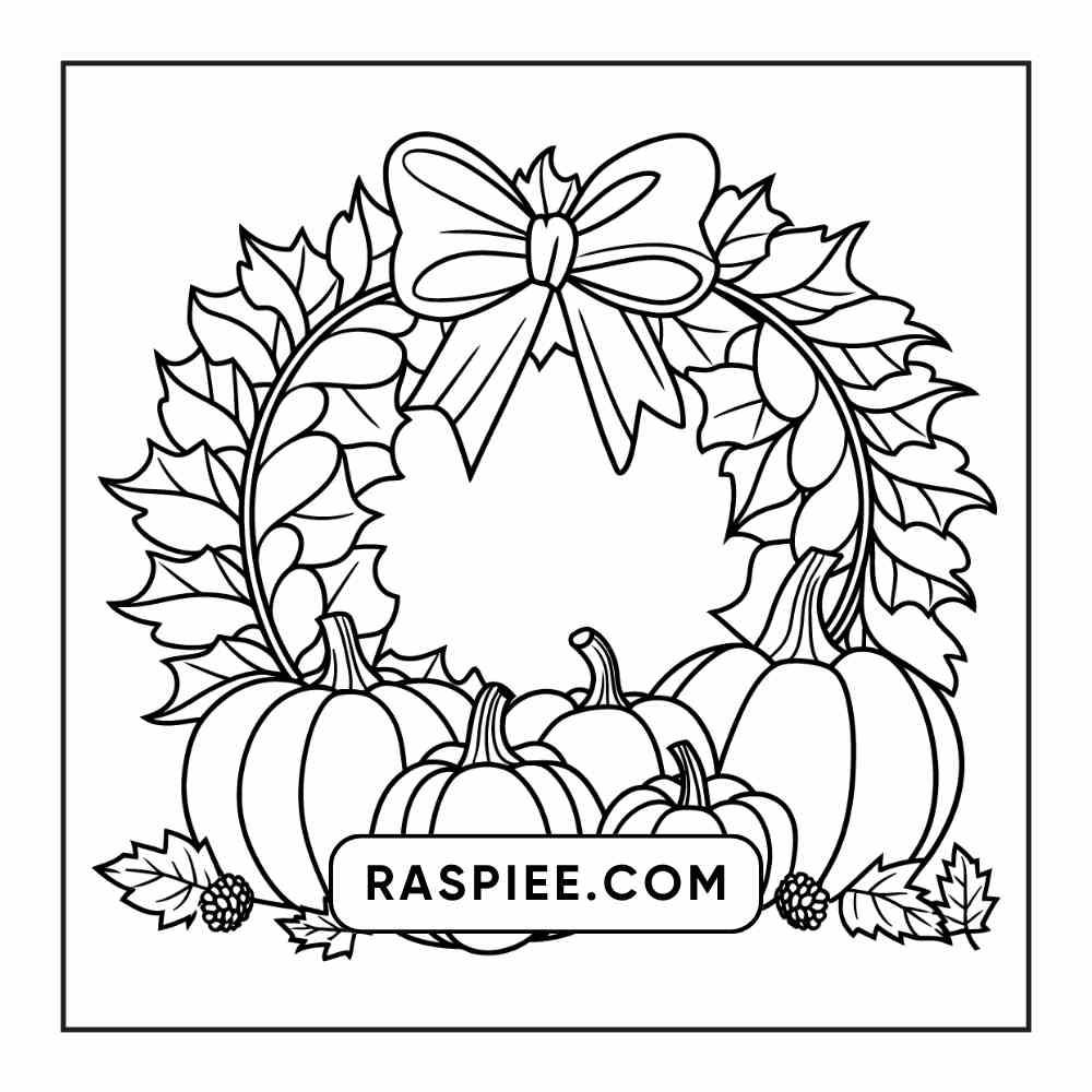 76 Bold and Easy Fall Vibes Coloring Pages Printable PDF Instant Download - RASPIEE