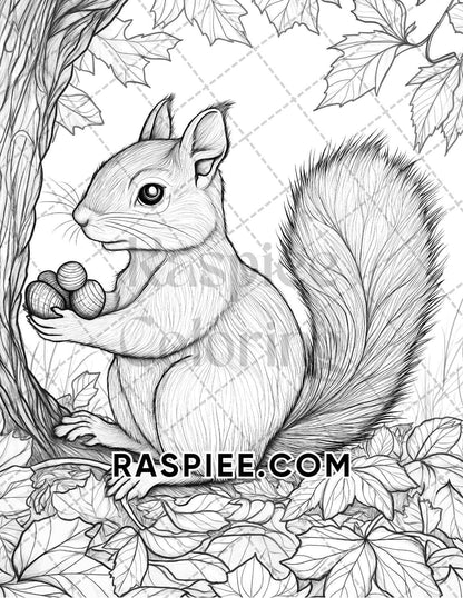 Hello Autumn Adult Coloring Pages Printable PDF Instant Download - RASPIEE