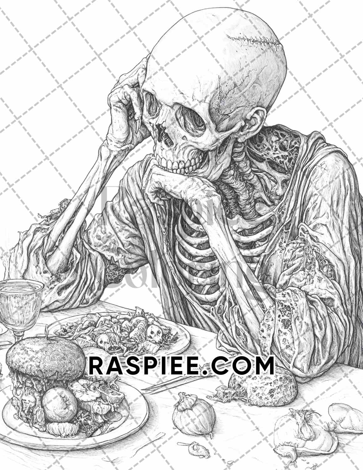 Legends of Horror Halloween Adult Coloring Pages Printable PDF Instant Download