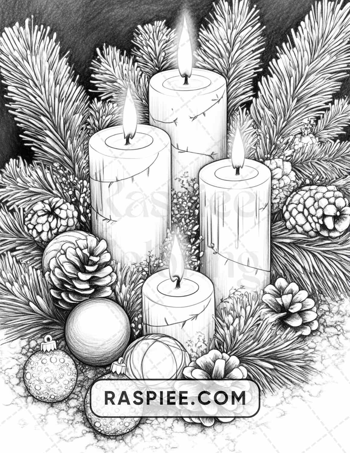 89 Christmas Decor Adult Coloring Pages