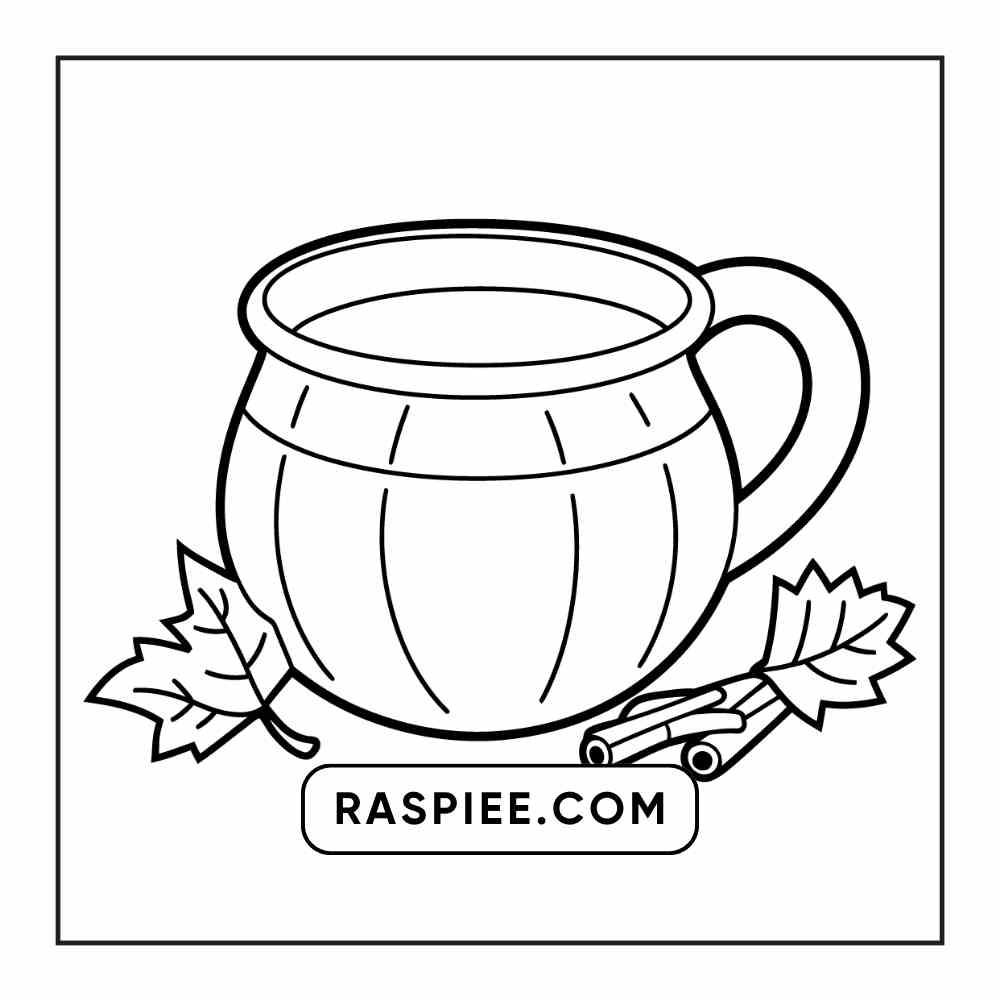 76 Bold and Easy Fall Vibes Coloring Pages Printable PDF Instant Download - RASPIEE