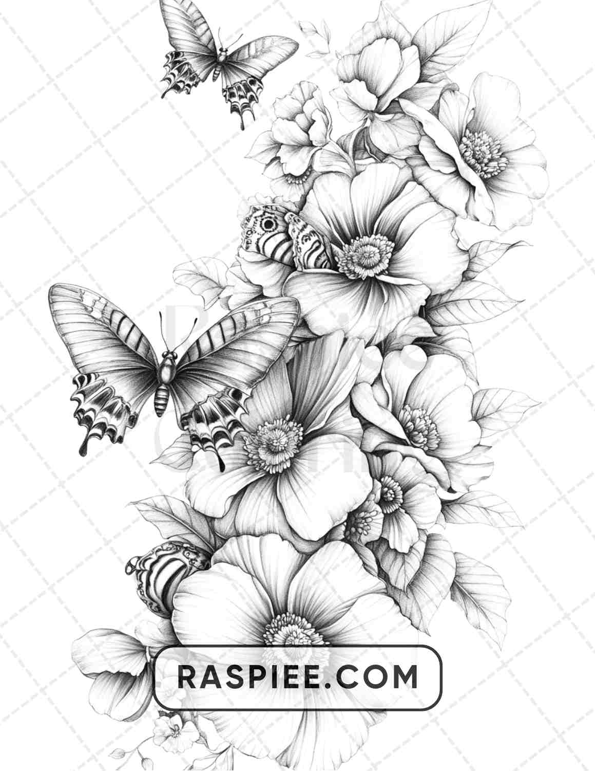 77 Flower Tattoos Adult Coloring Pages - RASPIEE