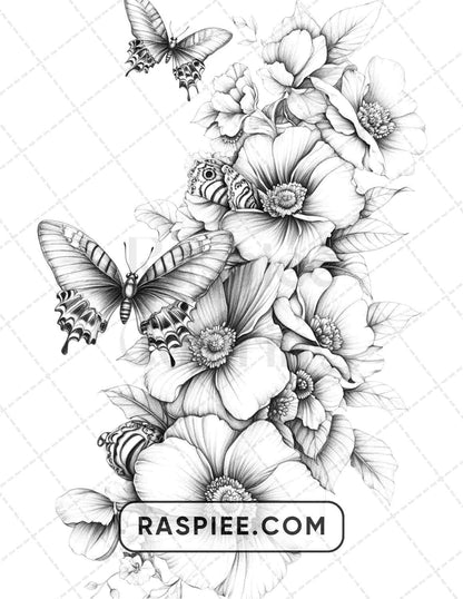 77 Flower Tattoos Adult Coloring Pages - RASPIEE