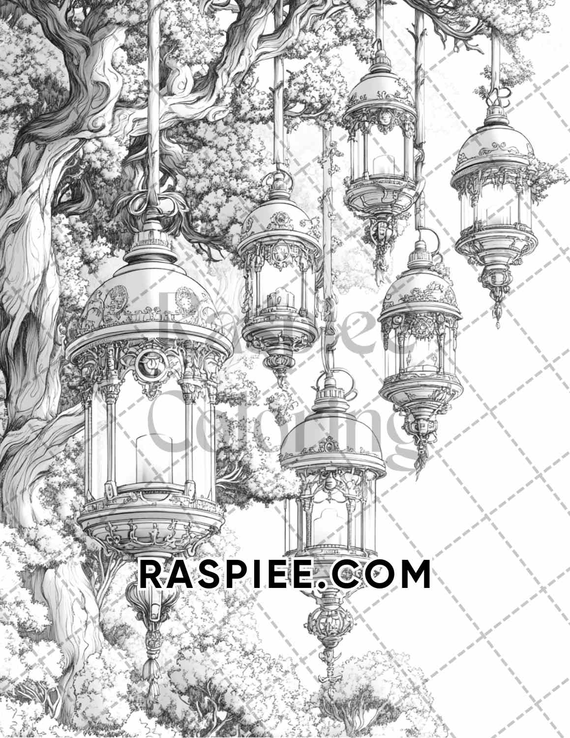 Steampunk Halloween Adult Coloring Pages Printable PDF Instant Download