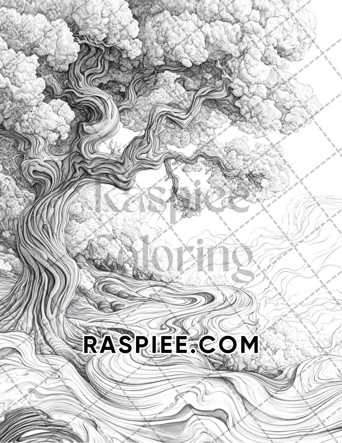 Surreal World Adult Coloring Pages Printable PDF Instant Download