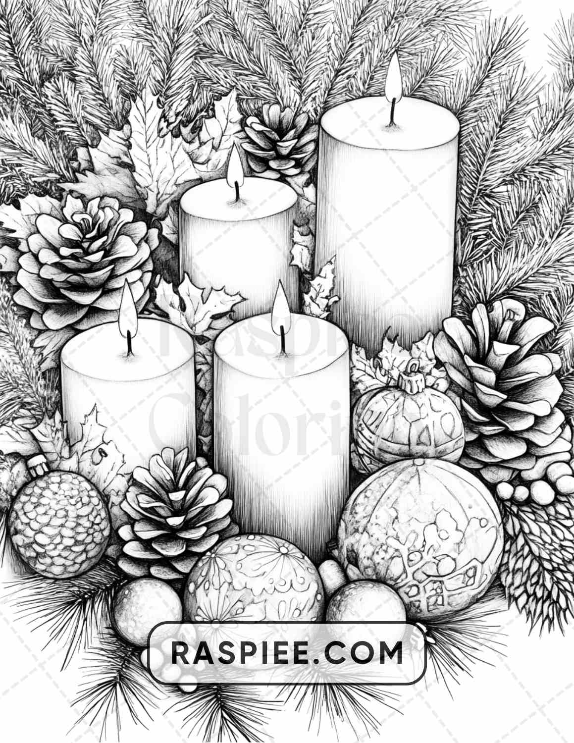 89 Christmas Decor Adult Coloring Pages