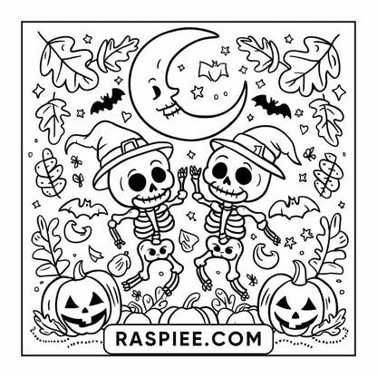 84 Cozy Halloween Bold & Easy Coloring Pages Printable PDF Instant Download - RASPIEE